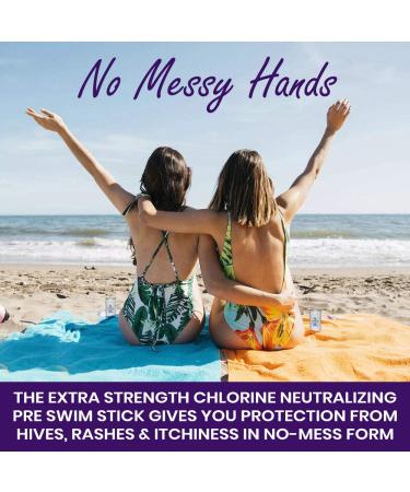 Diva Stuff Pre Swim Stick Extra Strength Chlorine Neutralizing Lotion Bar For Body Treats Hives Rashes Itchiness Dry Skin and Other Reactions To Chlorine Use Before Swimming - Buy Online on GoSupps.com