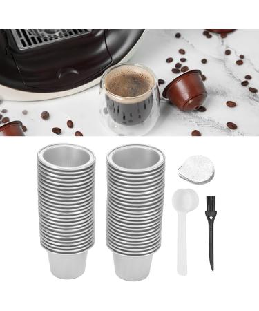  Qcwwy 50pcs Aluminum Foil Lids Seals for Reusable Coffee Pods Foil Lid Seal with 50pcs 15ml Coffee Capsules Coffee Pods Sealing Kit - Buy Online on GoSupps.com