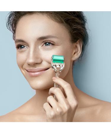 Derma Roller Titanium 4 in 1 Microderm Roller Kit - 300 720 & 1200 Needles - At Home Facial Microneedling for Radiant Skin - Buy Online on GoSupps.com