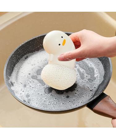 Dish Scrub Brush - Duck Shape Cleaning Ball | Washing Brush for Kitchen and Household Kitchen Scrub Brush for Cleaning Dish Pot Sink Stove White - Buy Online on GoSupps.com