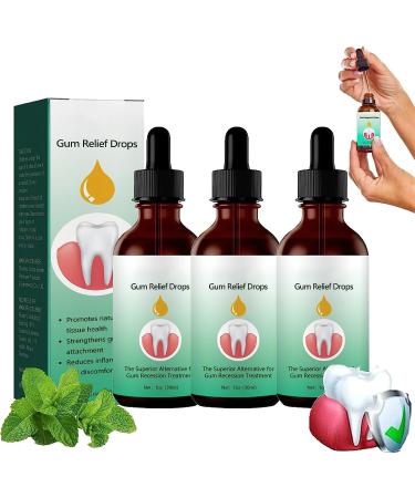 VACSAX Dentizen Gum Regrowth Drops 30ml Gum Regrowth Drops Natural Mouthwash for Oral Care. 3PCS