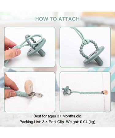 ClDy Baby Pacifier Chain Clip | 4PCS Pacifier Keeper Strap for Stroller Baby Carrier & Car Seat | Drink Cup Holder for Babies - Buy Online on GoSupps.com