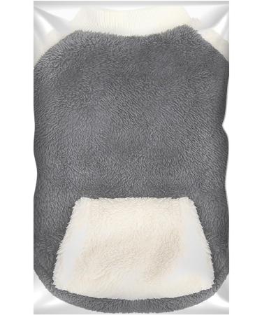 Namsan Dog Sweater for Small Dogs - Winter Warm Fleece with Pick-Up Design | Gray Color Size M - Buy Online on GoSupps.com