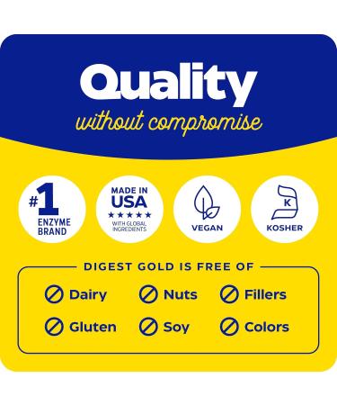 Enzymedica Digest Gold + ATPro Maximum Strength Enzyme Formula Prevents Bloating and Gas 14 Key Enzymes Including Amylase Protease Lipase and Lactase 21 Capsules (FFP) - Buy Online on GoSupps.com