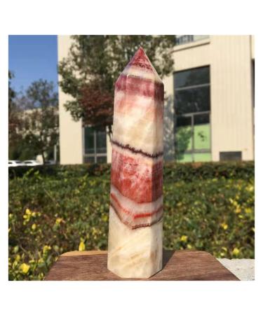 Natural Pork Stone Column Quartz Crystal Tower Point Madafascar 1pc (Size : 800-900g)