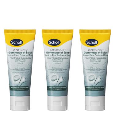 SCHOLL Lot of 3 Exfoliating and Radiance Creams with Volcanic Pumice Stone Base for Feet - 75 ml