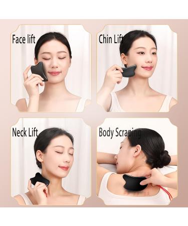 Gua Sha Facial Tools Set of 4 - Premium Bian Stone for Glowing Skin Anti-Aging Massage & Face Lifting Kit for Men & Women - International Shipping Available - Buy Online on GoSupps.com