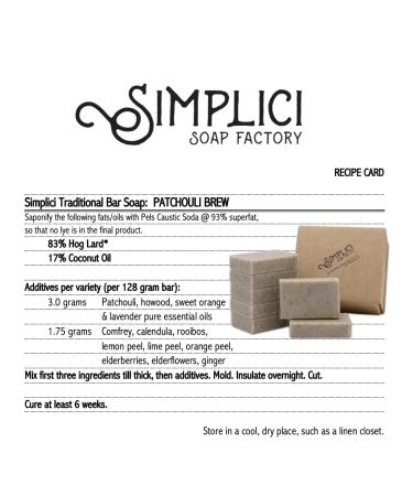 Patchouli Brew Natural Soap - 6 Bar Value Bag | Exfoliating & Pure Essential Oils | Palm Free | International Shipping - Buy Online on GoSupps.com