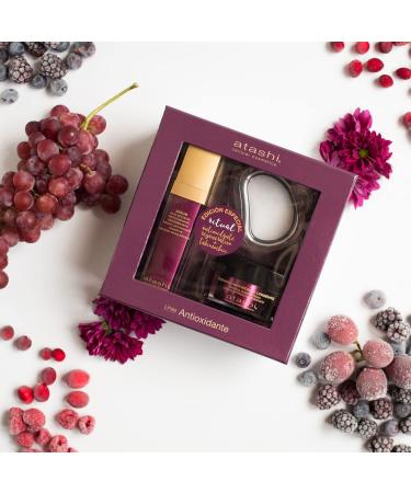 Atashi | Regenerative Antioxidant Ritual Beauty Set | Regenerating Restorative Serum + Regenerating Anti-Aging Cream + Jade Stone | Vitamins C E and CoQ10 | 50 ml + 50 ml - Buy Online on GoSupps.com