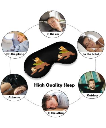 Slow Turtle and Snail Riding Sloth Sleep Mask - Adjustable Eye Cover for Sleeping and Travel - Buy Online on GoSupps.com