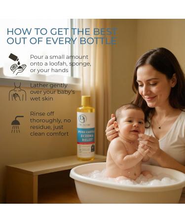 Dr. Jacobs Pure Castile Baby Wash - Effective Body Wash to Relieve Baby Eczema - Gentle Shampoo and Unscented Soap for Sensitive Skin, and Hypoallergenic - 16 oz Baby 16.00 Fl Oz (1 Bottle) - Buy Online on GoSupps.com