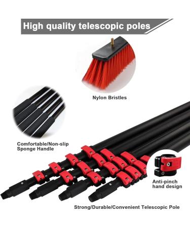 Telescopic Window Cleaner Water Fed Pole Kit Window Cleaning Poles Water Fed Brush Aluminum Outdoor Window Cleaner Extendable Telescopic Pole Water Fed Brush Spray Washer For Window (30ft/9m) - Buy Online on GoSupps.com
