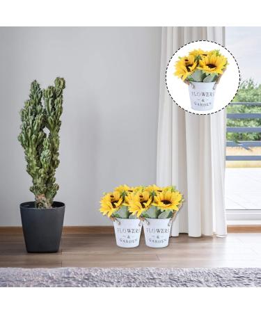 Yardenfun 1pc Simulated Sunflower Artificial Plants Metal Vases for Flowers Realistic Bonsai Adornment Display - Buy Online on GoSupps.com