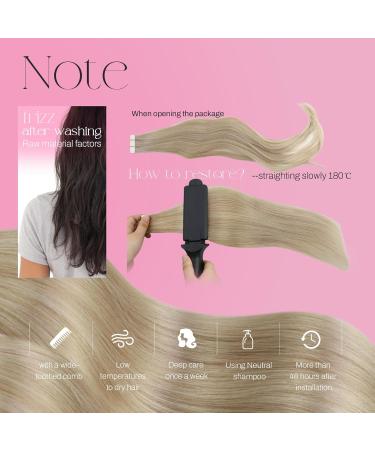 Moresoo Tape in Hair Extensions Human Hair Blonde Highlight 18 Inch Remy Tape in Extensions Human Hair Ash Blonde Mixed with Blonde Hair Extensions for Women Tape in Human Hair #P18/613 20Pcs 50g 18 Inch (Pack of 1) #P18/613 - Buy Online on GoSupps.com