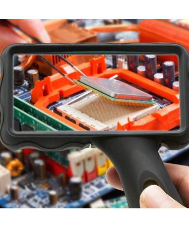 Lightweight Magnifying Glass High-Definition Rectangular 10 Times Handheld Magnifying Glass for Reading Newspapers Identification Lofty Ambition - Buy Online on GoSupps.com