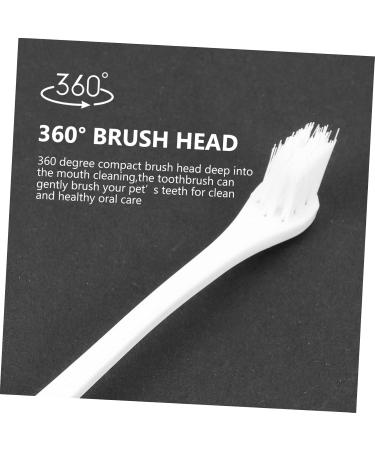 Beavorty 2pcs Home Oral Care Cleaning Dog Tooth Pet Manual Pets Supplies Soft-bristle Portable 1 count (Pack of 1) White - Buy Online on GoSupps.com