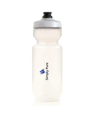 Simply Pure Purist 22 Oz BPA-Free, Sport & Bike Squeeze Water Bottle by Specialized Bikes (Moflo Cap) Clear