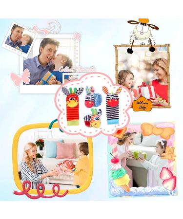 Accevo 4PCs Rattles Baby Socks & Toys | Newborn Early Education Gifts for 0-6 Months | Multicolor Baby Toys for Boys & Girls - Buy Online on GoSupps.com