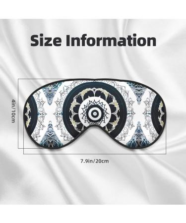 Black and White Round Totem Eye Mask - Soft Adjustable Sleep Mask for Men & Women | Nighttime Comfort - Buy Online on GoSupps.com