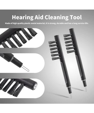 Unlorspy 12 Pcs Black Hearing Aid Cleaning Brush with Magnet and Loop - Perfect Tool for Airpods, Sound Amplifiers - Cleaner and Effective Hearing Aid Brushes - Buy Online on GoSupps.com