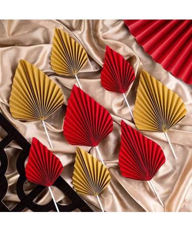 12 PCS Palm Leaf Fan Cake Topper Palm Spear Leaf Cupcake Toppers Cake Insert Decoration Leaves Topper for Party Wedding Cake Decorating - Buy Online on GoSupps.com