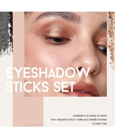 Eye Makeup 2 in 1 Sponge Mixer Applicator Shimmer Stick | Cream Long Lasting Eyeshadow Makeup Pencil Eye Makeup Supplies Tosier - Buy Online on GoSupps.com
