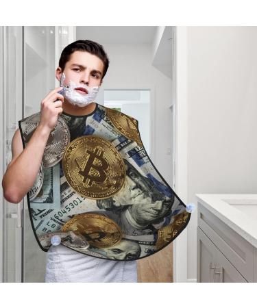 Augenstern Men's Shaving Apron - Bitcoin Coins Design | Best Beard Bib for Father's Day - Buy Online on GoSupps.com