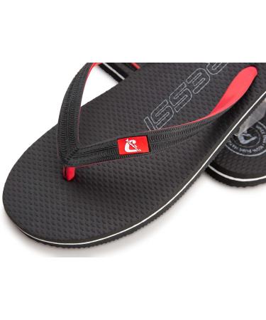 CRESSI Leaf Flip Flop - Unisex Beach & Pool Sandals - Black Red 41/42 EU - Ideal for Summer Fun - Buy Online on GoSupps.com