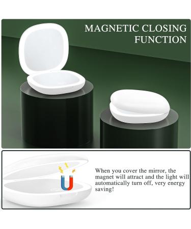 DTBG Compact Travel Makeup Mirror 1X/10X Magnifying Touch Screen LED Cosmetic Mirror (White) - Buy Online on GoSupps.com