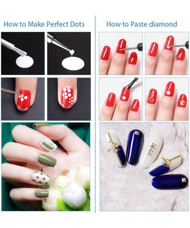 EMAGEREN 10 Dotting Tools Painting Brushes Set Nail Art Double Sided Dotting Tool Nail Art Rock Painting Pen Nail Art Dotting Pen Nail Art Brushes Set for Rock Painting Embossing Art Pottery Craft - Buy Online on GoSupps.com