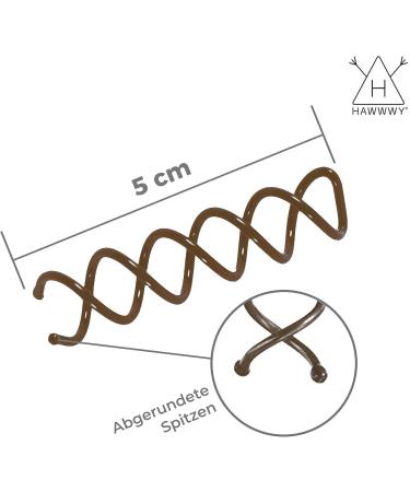 Hair Spirals & Clips for Women - Light Brown Spiral Hair Needles & Bun Maker - 8 Pack Hair Styling Accessories - Buy Online on GoSupps.com