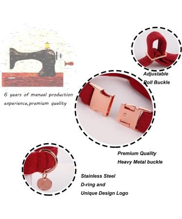Dogwong Christmas Red Dog Collar with Removable Fly | Adjustable Pet Collar for Small Medium Dogs | Perfect Gift for Boys & Girls (Pack of 1) - Buy Online on GoSupps.com