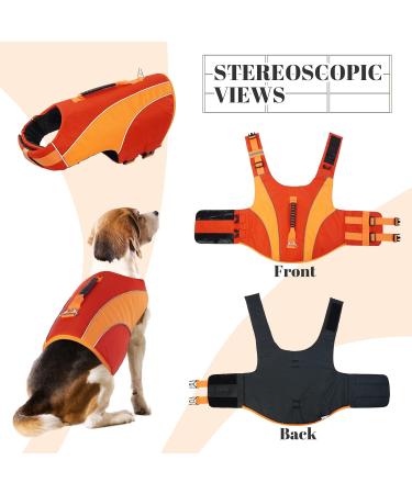 Buy XS Red Waterproof Dog Life Jacket - Reflective Ripstop Vest for French Bulldogs | Adjustable Buoyancy & Rescue Handle for Swimming & Boating - Buy Online on GoSupps.com