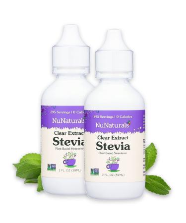 NuNaturals NuStevia Clear Extract Stevia Natural Liquid Sweetener, 2 Ounce, (2-Pack) 2 Fl Oz (Pack of 2)