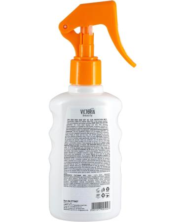 Victoria Beauty Sun Kiss SPF 50+ Kids Sunscreen Spray 200ml - Water-Resistant Dermatologically-Tested Sun Cream for Sensitive Skin - Broad-Spectrum UVA & UVB Protection - Buy Online on GoSupps.com
