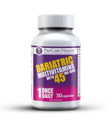 Once Daily Bariatric Multivitamin | Capsule | 45mg Iron | 30 Count
