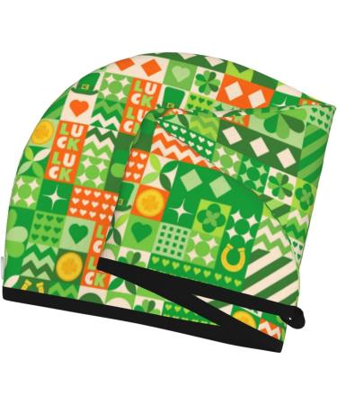 St. Patrick's Day Microfiber Hair Towel - Soft & Super Absorbent Coral Velvet Wrap for Long Curly Thick Hair - Buy Online on GoSupps.com