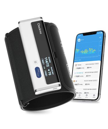 Checkme BP2A Blood Pressure Monitor Upper Arm - Bluetooth BP Machine with Large Cuff and Historical Data, Accurate Digital Readings in 30 Seconds, Unlimited Data Stored in App for iOS & Android