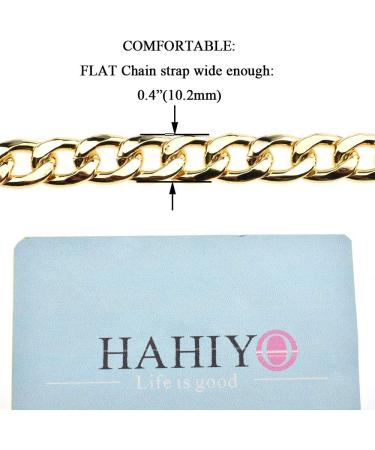 HAHIYO Purse Chain Strap Length 7.9 inches SPOT-ON Gold for Shoulder Cross Body Sling Purse Handbag Clutch Replacement Strap Comfortable Flat 0.4 Wide Enough 2.4mm Extra Thick Metal Strap 1 Pack Gold 7.9 inches - Buy Online on GoSupps.com