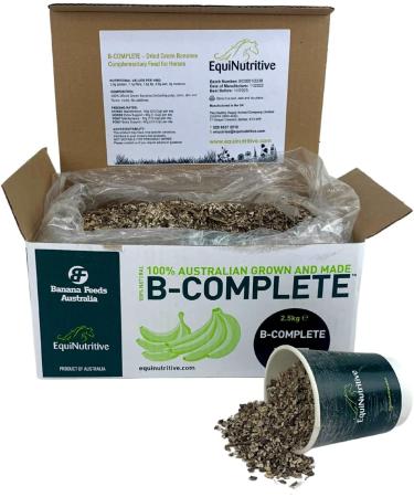 EquiNutritive B-Complete: Natural Horse Gut Supplement for Gastric Health - Dried Green Bananas 2.5kg - Buy Online on GoSupps.com