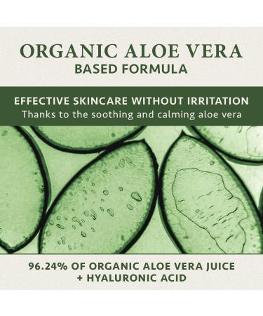 Organic Aloe Vera Gel with Hyaluronic Acid - 200ml | Hydrating Skincare for Glowing Skin and Hair | Vegan Formula by Satin Naturel - Buy Online on GoSupps.com