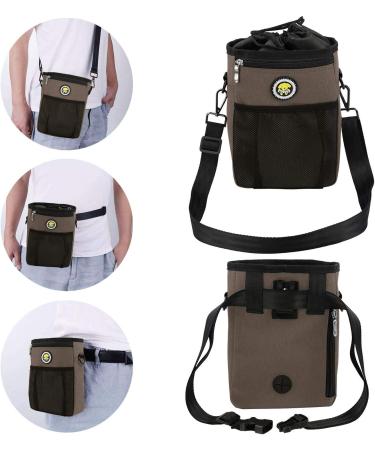 FTTouuy Waterproof Dog Food Bag - XL Brown | Perfect for Training & Agility Treats - Durable Pet Supply - Buy Online on GoSupps.com