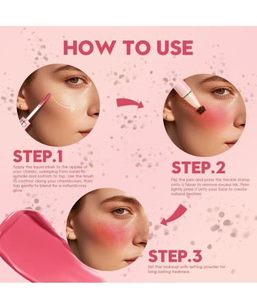  Wezalget False Freckle Pen | Waterproof Blush Cream False Freckles Long-Lasting Makeup for Cheeks Girls Women Students Cosplay Party Beach Summer Birthday - Buy Online on GoSupps.com