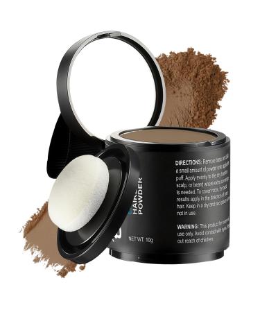 10g Poudre de Racine de Cheveux Hairline Powder pour paissir les cheveux Poudre de Retouche de Racines Pour Combler les Cheveux Clairsem s Retouche et Couverture(Marron Clair)