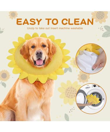 Ieuumler Inflatable Dog Breaker Collar - Adjustable Leak Protection for Dogs & Cats - EU004 Sunflower M - Buy Online on GoSupps.com