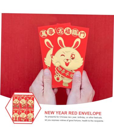 ABOOFAN 72 Pcs Year of The Rabbit Red Envelope Chinese Gifts Money Pocket Envelopes Rabbit Year Chinese Red Envelope Red Envelope for The Year of Rabbit Party Supplies Lucky Paper - Buy Online on GoSupps.com