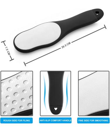 Dualeco Upgraded Stainless Steel Hard Skin Remover - Foot File for Dry/Dead Skin, Callus Remover for Pedicure - Buy Online on GoSupps.com