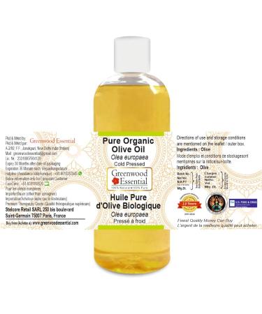 Greenwood Essential Pure Organic Olive Oil 200ml - Cold Pressed & Therapeutic Grade | International Shipping - Buy Online on GoSupps.com