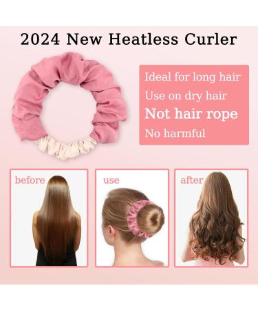 Heatless Curling Band for Long Hair - Overnight Heatless Curls | Perfect Gift for Girls - Pink Curlers - Buy Online on GoSupps.com