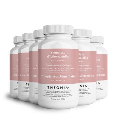 Theonia Ashwagandha Complex 9000mg KSM-66 High Strength Supplement for Mood and Energy Anxiety Stress - Natural - 360 Capsules Non-GMO Vegan
